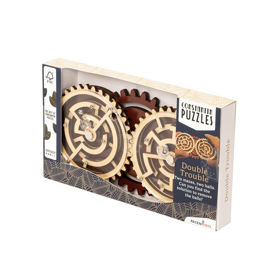 Amazon.com: Constantin Double Trouble Wooden Puzzle